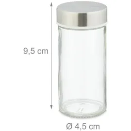 Relaxdays Gewürzregal 16 Gewürzgläser 27 x 17 x 17 cm Natur