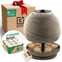 ntry home NTRY Home® CandleStove Teelichtofen - Stil Mercury L Ø23 cm - Doppelwandig - Teelichtheizung - Kerzenofen - Tischofen - Tischheizung - Tischwärmer