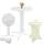Trutzholm Stehtisch klappbar Ø 80 cm Weiß & Husse Beige