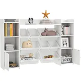 aiyaplay Kinderregal mit 8 Boxen 30 x 90 x 140 cm Kunststoff weiß