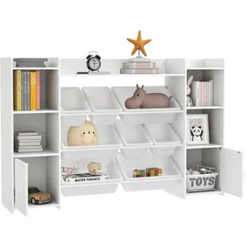 aiyaplay Kinderregal mit 8 Boxen 30 x 90 x 140 cm Kunststoff weiß