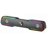 Mars Gaming MSBX Schwarz, RGB Soundbar, Bluethooth 5.0+Jack 3.5, DSP Sound 10W