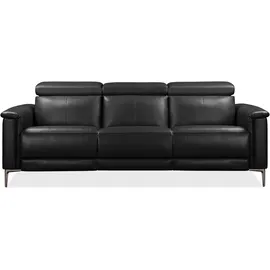 OTTO home Couch Kunstleder 3-Sitzer Schwarz