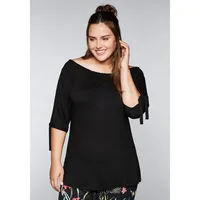 Sheego Carmenshirt in schwarz | Gr.: 48/50
