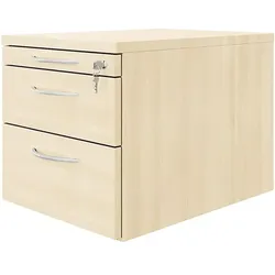 fm Büromöbel Schubladen Rollcontainer Akazie, 43.4x40x60 cm