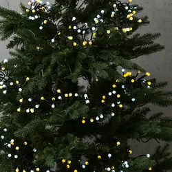 LED Büschellichterkette BERRY - Cluster - 400 warmweiße/kaltweiße opale Kugeln -...