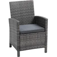 Greemotion Tessin Polyrattan Gartensessel 65 x 59 x 90 cm grau inkl. Kissen