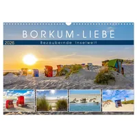 Calvendo BORKUM-LIEBE (Wandkalender 2026 DIN A3 quer), CALVENDO Monatskalender