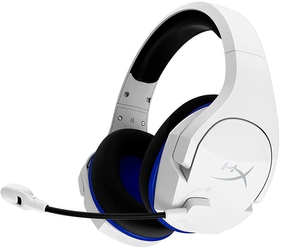 HyperX Cloud Stinger Core – Kabelloses Gaming Headset, für PS4, PC, leicht, robuste Stahlschieberegler, geräuschunterdrückendes Mikrofon, Weiß