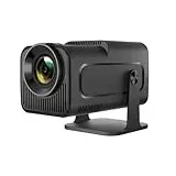 Mini Projektor, Beamer 4K, Full HD 1080P Beamer, Tragbarer Video Projektor, Beamer Outdoor, Smart WiFi-6 Bluetooth Beamer Projektor, Auto Trapezkorrektur (#A Schwarz)