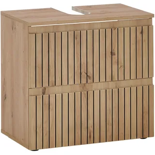 BASIC by Balculina Waschbeckenunterschrank »Austin«, (1 St.), Breite 60 cm, 2 Schubkästen mit Unterflurauszug beige
