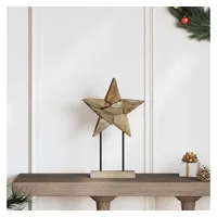 vidaXL Weihnachtsstern 30 x 5 x 45 cm Braun