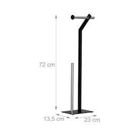 Relaxdays Ersatzrollenhalter schwarz, chrom, 1 St.