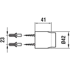 Laufen Handbrausenhalter, fest, Ausladung 41mm, HF504709100000