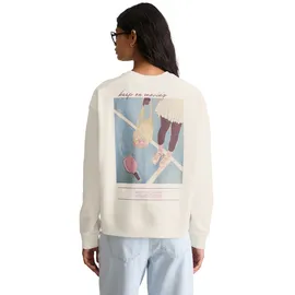 Marc O'Polo Sweatshirt Rückenprint Silky Weiß S
