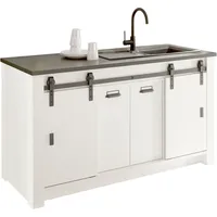 Home Affaire Spülenschrank Sherwood 161 x 64 x 93 cm Weiß