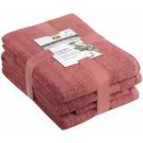 Gözze Handtuch Set »Lucia«, (6 St., 2 Badetücher 70x140 cm-2 Gästetücher 30x50 cm-2 Handtücher 50x100 cm), rot