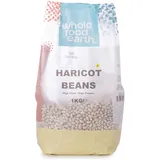 Wholefood Earth Haricot Beans 1 kg | GMO Free | Natural | High Fibre | High Protein