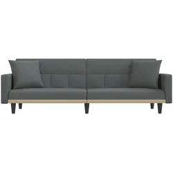 vidaXL Schlafsofa mit Kissen Dunkelgrau Stoff