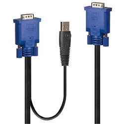 Lindy Tastatur- / Video- / Maus- (KVM-) Kabel - USB, HD-15 (VGA)