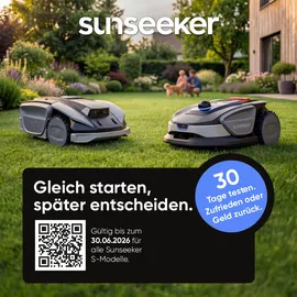 SUNSEEKER Mähroboter S4 mit LiDAR-360°-3D bis 1000 m2