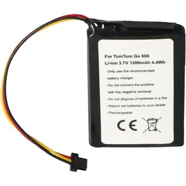 AccuCell Akku passend für Go 600/Go 610 Li-Ion 3,7V 1200mAh 4,4Wh