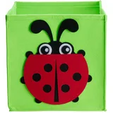 HowHomely Filzkorb Kinderzimmer Aufbewahrungskorb Spielzeugkorb 30 x 30 x 30 cm Korb Marienkäfer Motiv Aufbewahrungbox Kinder Spielzeug Organizer weich