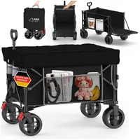 Lawa living and lifestyle faltbarer Bollerwagen mit Dach, Bremse