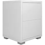 Mirjan24 Nachtschrank Gesita 0 x 0 x 0 cm Weiß Hochglanz