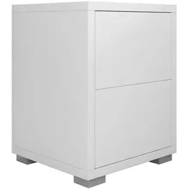 Mirjan24 Nachtschrank Gesita 0 x 0 x 0 cm Weiß Hochglanz
