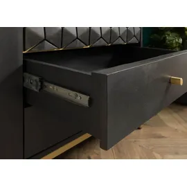 MASSIVMOEBEL24.DE Highboard 120 x 165 x 40 cm grau geölt