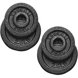 Yes4All 2,9 cm Gusseisen Hantelscheiben Set für Hanteln Standard Hantelscheiben Set (1,25 + 1,1 kg, 4er Set)