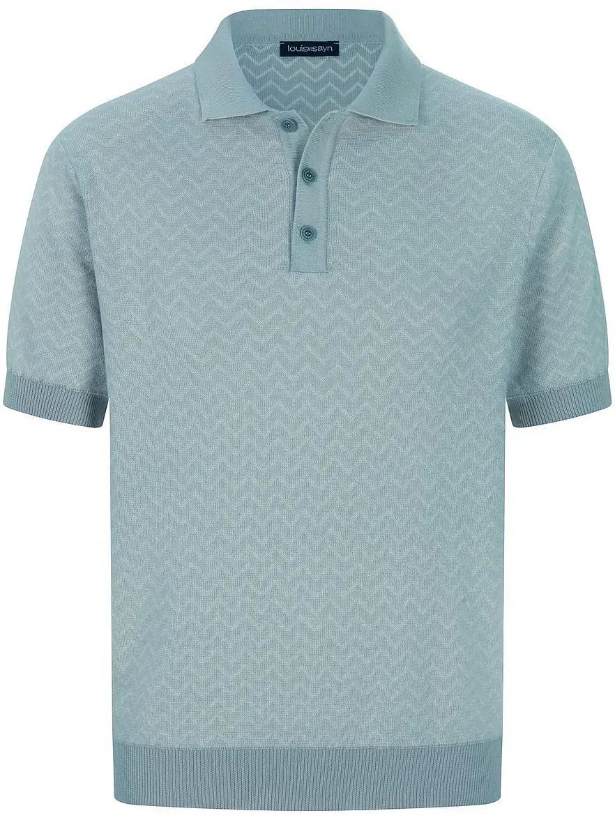 Strick-Polo Louis Sayn blau, 48