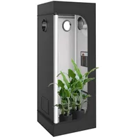 TOPRON Growzelt 40x40x120cm, Grow Tent mit Sichtfenster, Indoor Grow Tent Reflektierende Mylar Zuchtzelte Hydrokultur, Abnehmbaren Boden Tablett, für Pflanzen Wachsen Raum(40x40x120cm)