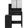 vidaXL Schminktisch mit Schrank Schwarz 80x35x132 cm