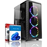 shinobee High End Gaming PC AMD Ryzen 7 5700X 16 Threads 4.60GHz - GeForce RTX4060 8 GB - 32 GB DDR4-1 TB SSD NVME - Windows 11 - WLAN - Gamer PC Computer Rechner – 8021