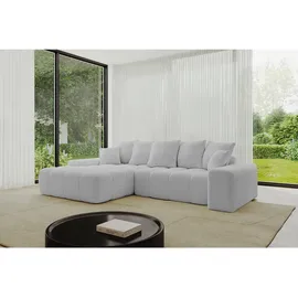 altdecor Ecksofa, Ottomane Links ENSI-L - 267x164x69 cm Hellgrau