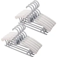 SPESH 20 Stücke Kinderkleiderbügel 28-36cm Verstellbare Baby Kleiderbügel Kunststoff