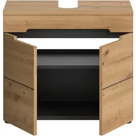 WELLTIME Waschbeckenunterschrank REHAT 2 Türen 63 x 55 cm Grau