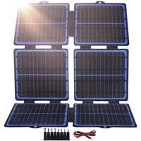 Solar Ladegerät 30W Solarpanel 2-Port USB Type-C ETFE Faltbar Powerstation 12V IP65 Tragbare Solar Powerbank für iPhone Android GoPro Kamera RV und Camping Reisen