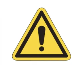 Warnschild als Symbol Warnung vor einer Gafahrenstelle nach ISO 7010