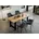 Essgruppe SALESFEVER aus Metall grau grau schwarz grau schwarz 160 85 Massivholz Metall Essgruppe 5-teiliges Set aus doppelt gewachstem Massivholz