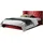 Mirjan24 Polsterbett Loloz Tap, Doppelbett mit Bettkasten und Kopfteil, Ehebett (Farbe: Mikrofaza 0034, Größe: 120x200 cm) - Rot