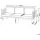 Beliani Gartensofa 3-Sitzer 200 x 80 x 75 cm Hellbraun