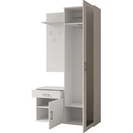 WFL GROUP Talia Garderobenschrank 100x180,5x35 Weiß
