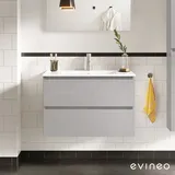 evineo ineo2 Unterschrank B: 100 cm, 2 Auszüge, mit Griffmulde, für evineo ineo2 Waschtisch,, BE0702GH,