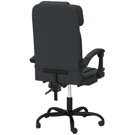 vidaXL Bürostuhl mit Liegefunktion Kunstleder Schwarz