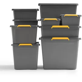 Kreher Aufbewahrungsbox 80 l 2-tlg. grau