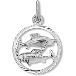 Sternzeichen-Anhänger ONE ELEMENT "Fische Sternzeichen Anhänger aus 925 Silber", silber, Schmuckanhänger, Damen, Fische, Silber 925 (Sterlingsilber), Damen Silber Schmuck Fische