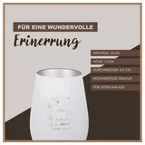 der-porzellan-laden Windlicht Nimm dir Zeit für die Dinge 0 g Silber/Weiß